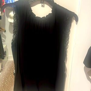 Velvet black sleeveless top
